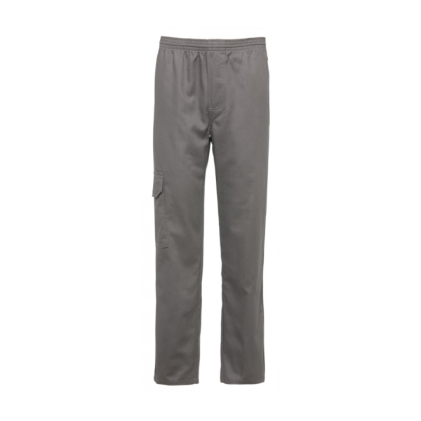 Calça Brim Elástico Total Bolso Cargo