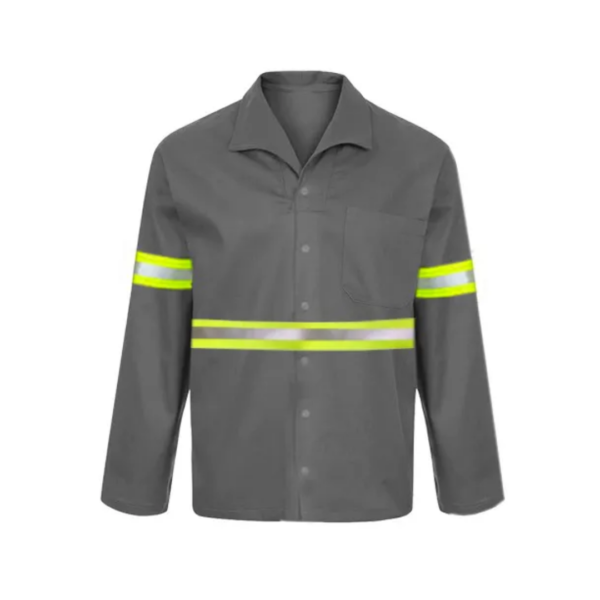 Camisa Brim Manga Longa Botoes Reflexiva